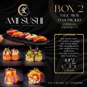 ami sushi palermo box asporto domicilio offerta promozione 2